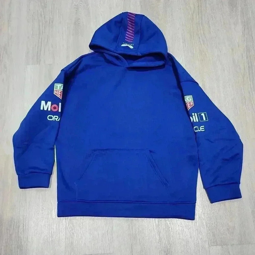 Redbull Racing Women's Formula One Team Fleece Pullover Hoodie Blue Small NWOT
